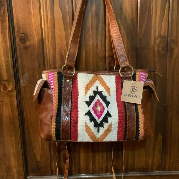 Ariat Women's Brown and Multicolor Shoulder Bag - Picture 1 of 11